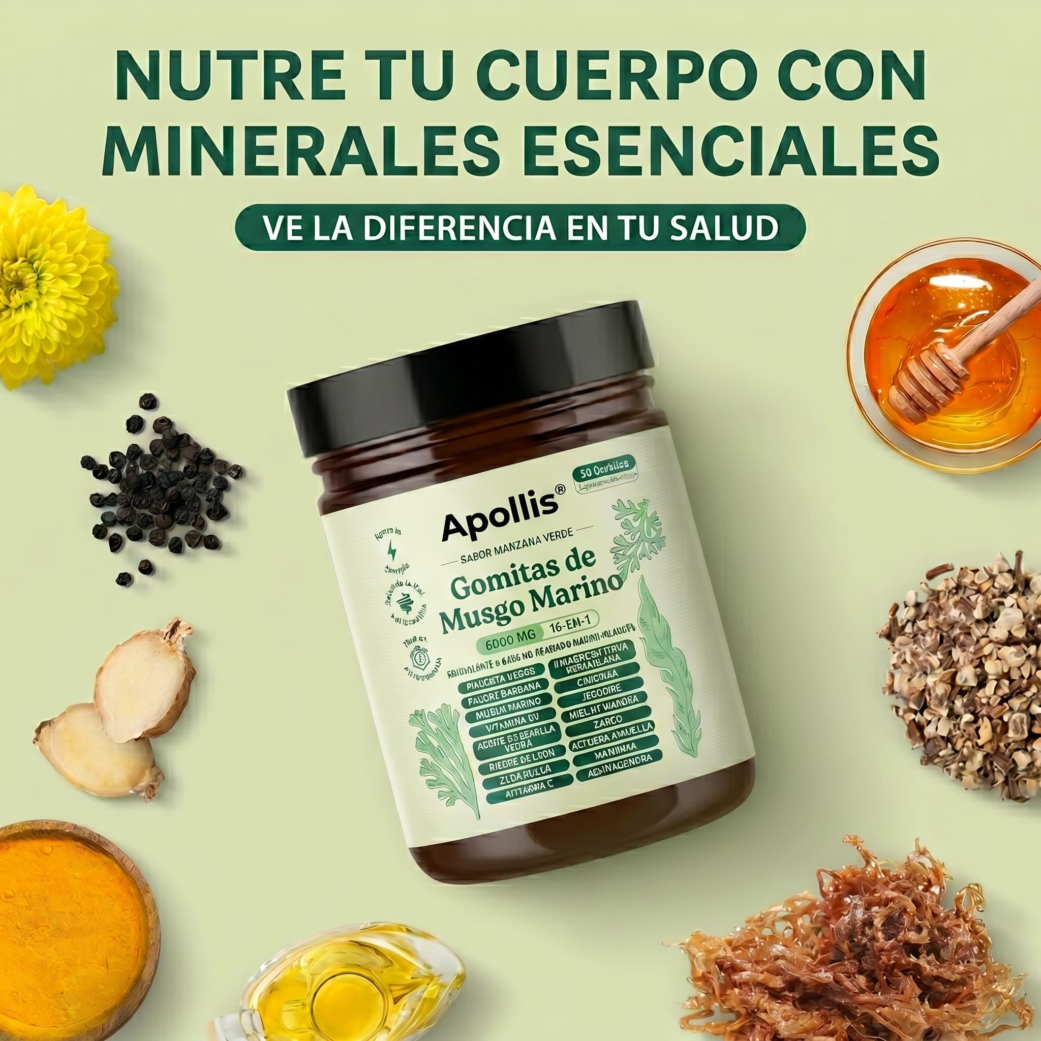 Apollis - Gomitas de Musgo Marino 16-en-1